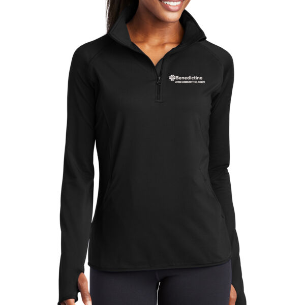 Sport-Tek® Ladies Sport-Wick® Stretch 1/2-Zip Pullover - Embroidered Logo Thumbnail