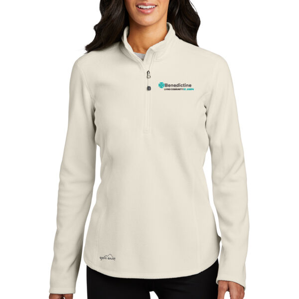 Eddie Bauer® Ladies 1/2-Zip Microfleece Jacket - Embroidered Logo Thumbnail