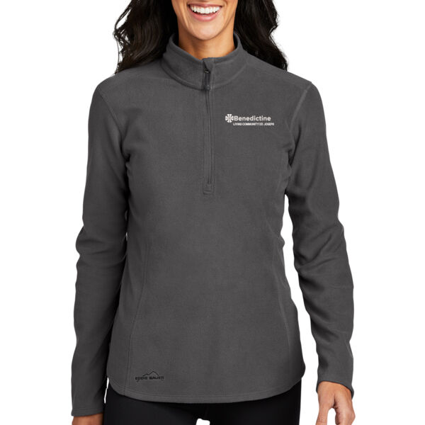 Eddie Bauer® Ladies 1/2-Zip Microfleece Jacket - Embroidered Logo Thumbnail