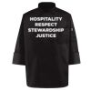 Black Knot Button Chef Coat Thumbnail